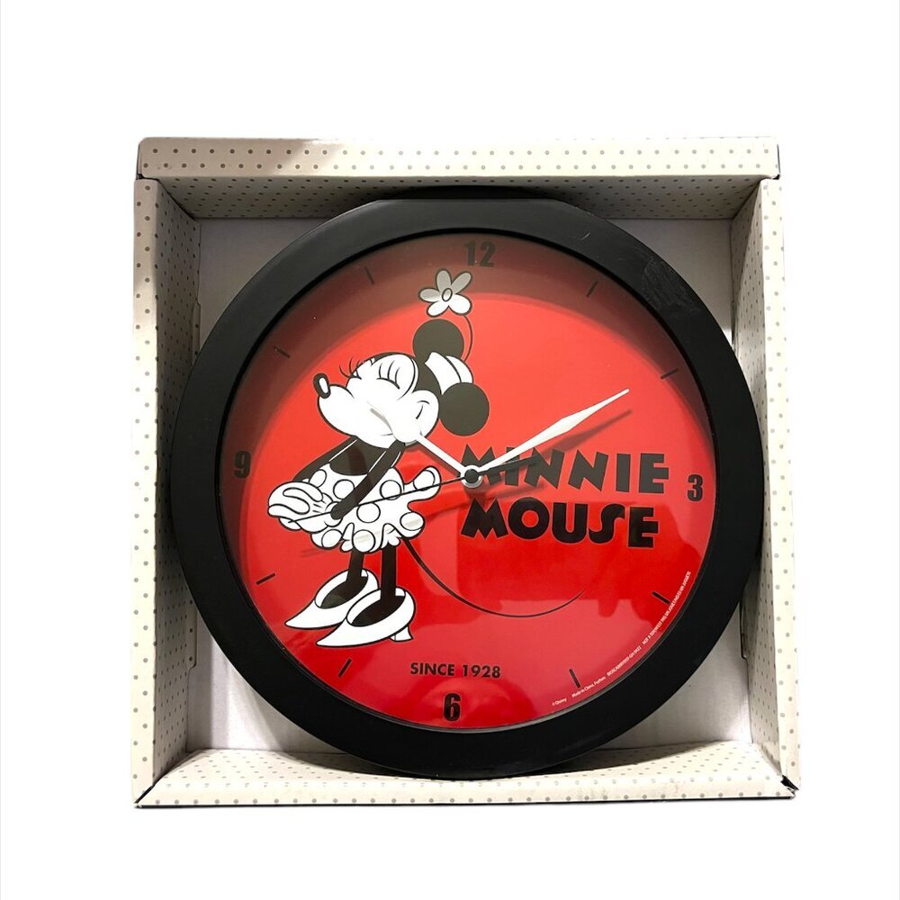 Disney Minnie Mouse Wall Clock - Office Home Wall Decor 9.5 inches (NIB)